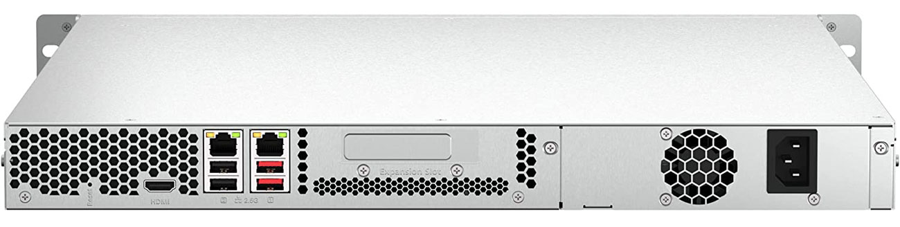 Сервер QNAP TS-464U RACK NAS – вид сзади