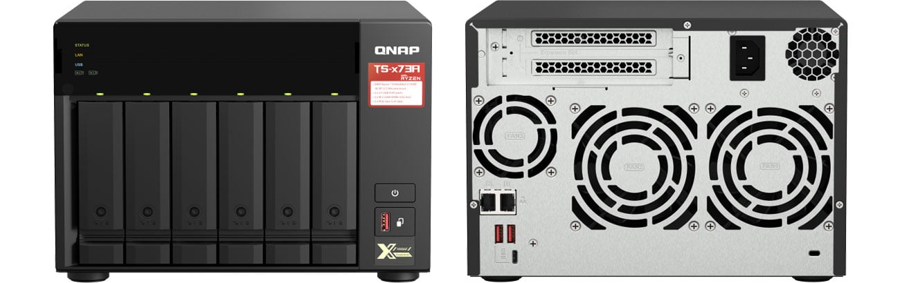 Сетевой накопитель/массив QNAP TS-673A-8G NAS (6xHDD, 4x2.2GHz, 8GB, 2xLAN)