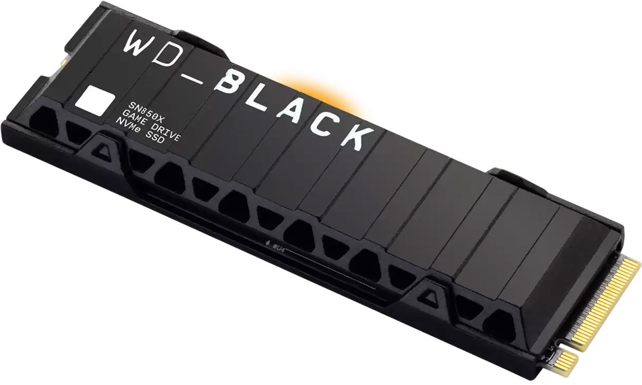 M.2 NVMe SSD WD BLACK SN850X Радіатор – кутовий вигляд спереду