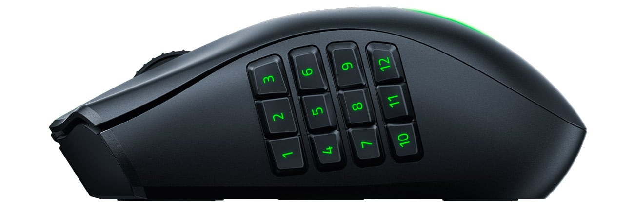 Razer Naga V2 Pro вид сбоку, боковые кнопки