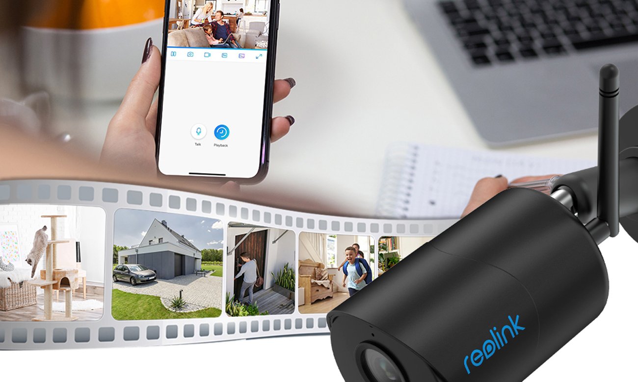 Reolink Argus Eco-V2 Wireless Outdoor Camera Black - Lifestyle Graphics