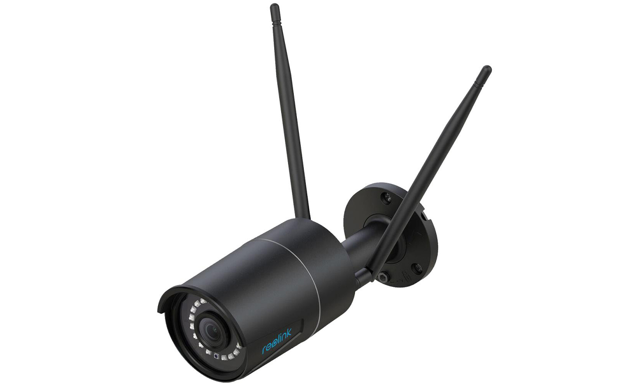 Reolink RLC-410W AI Smart Outdoor Camera Black - кутовий вид спереду