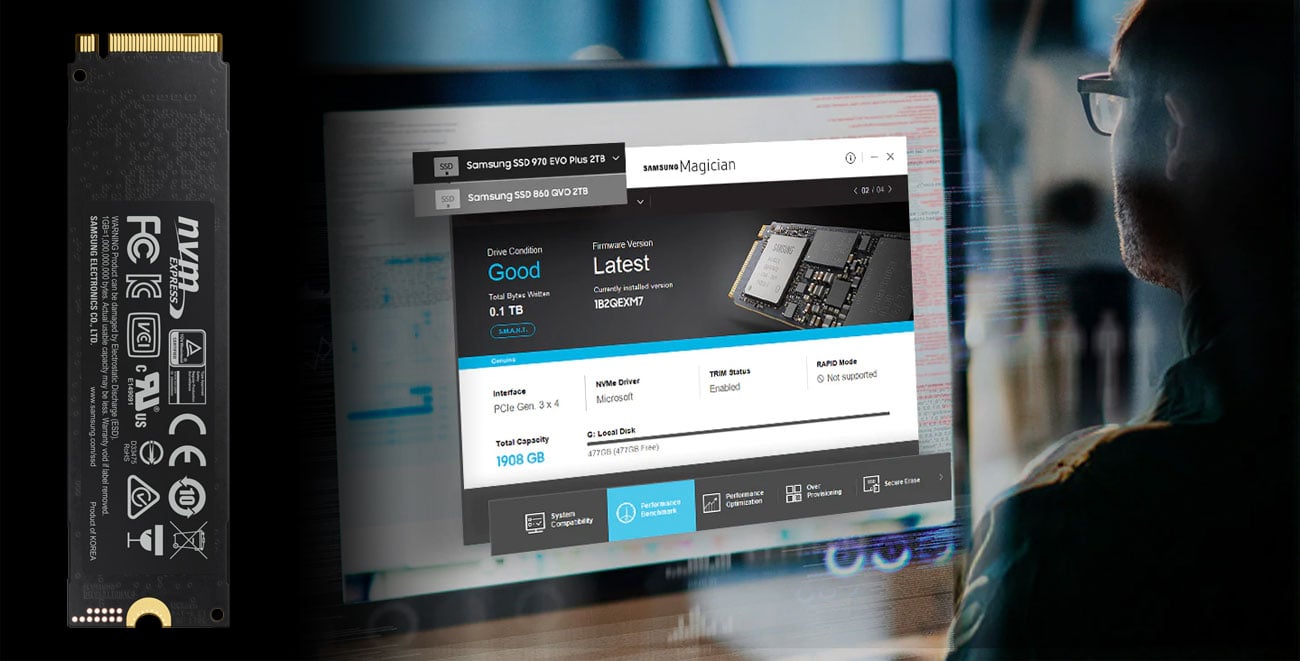 Samsung 970 EVO Plus Програмне забезпечення Samsung Magician