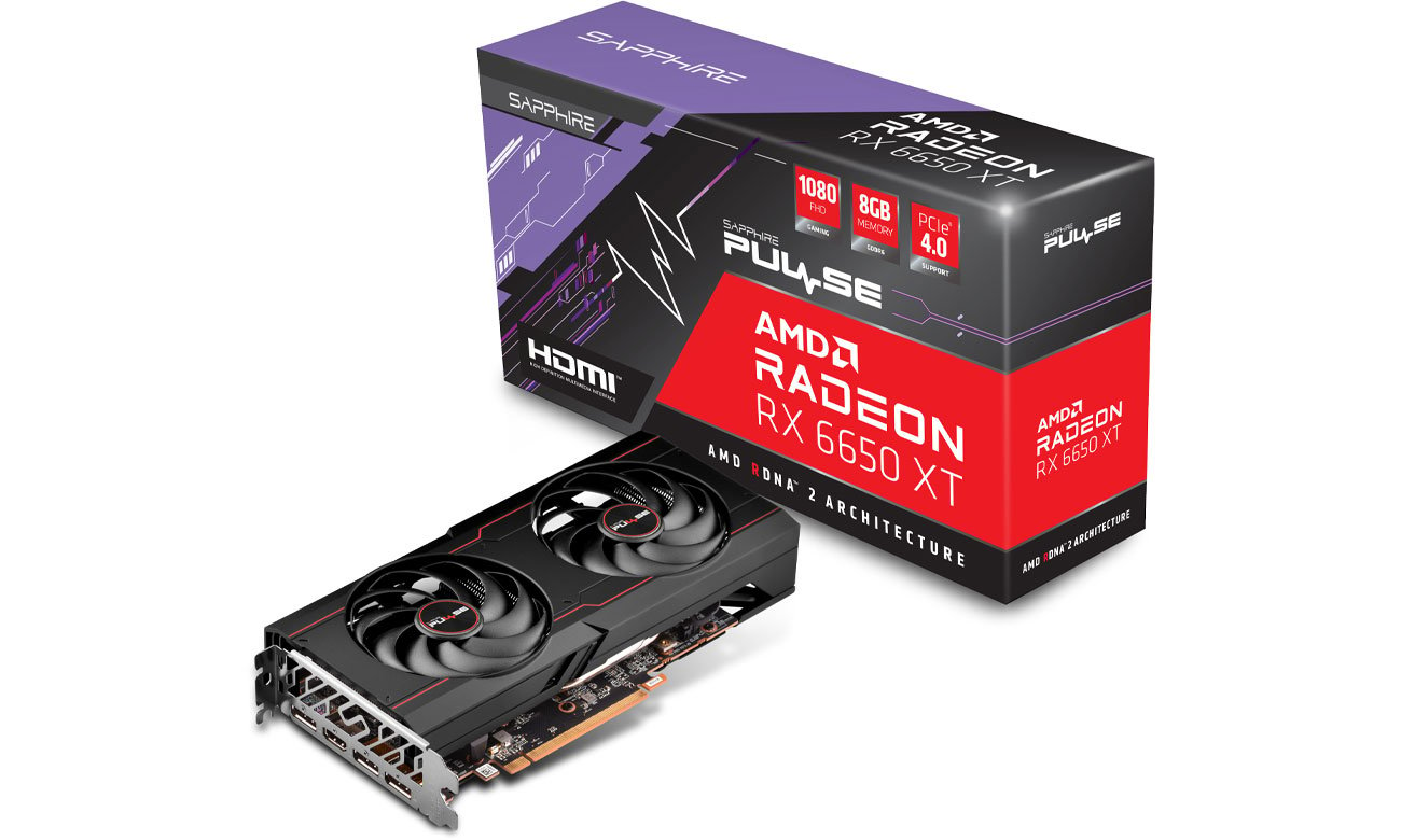 Sapphire Radeon RX 6650 XT PULSE GAMING OC 8 ГБ GDDR6