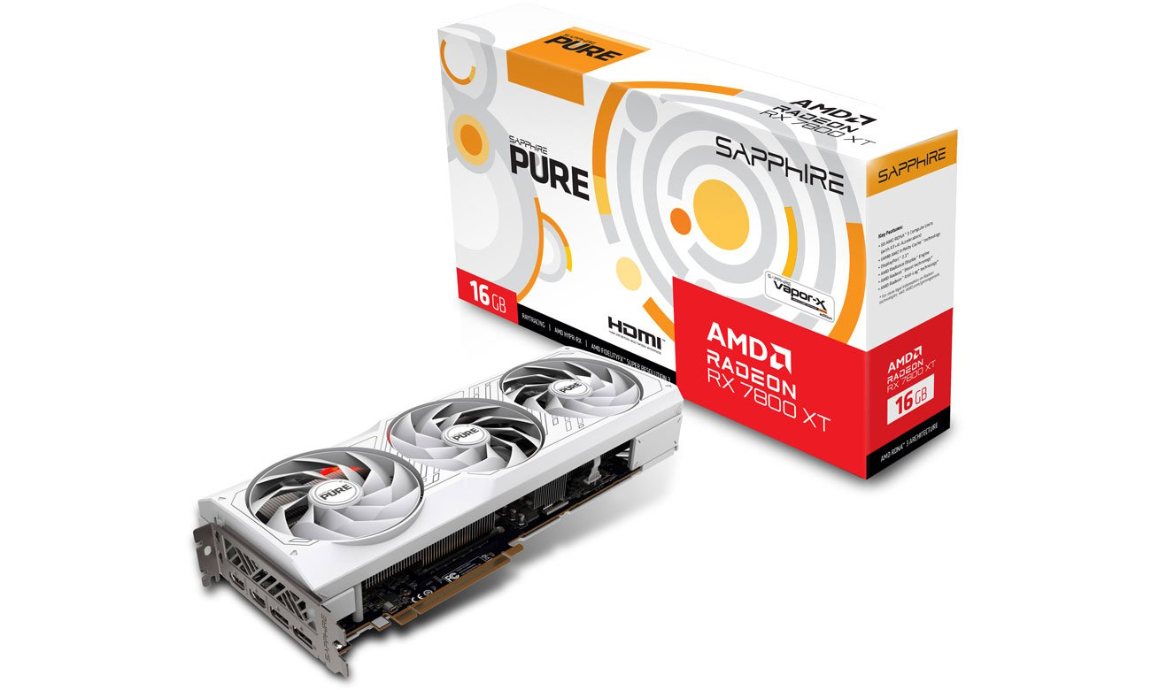 Sapphire Radeon RX 7800 XT PURE 16 ГБ GDDR6