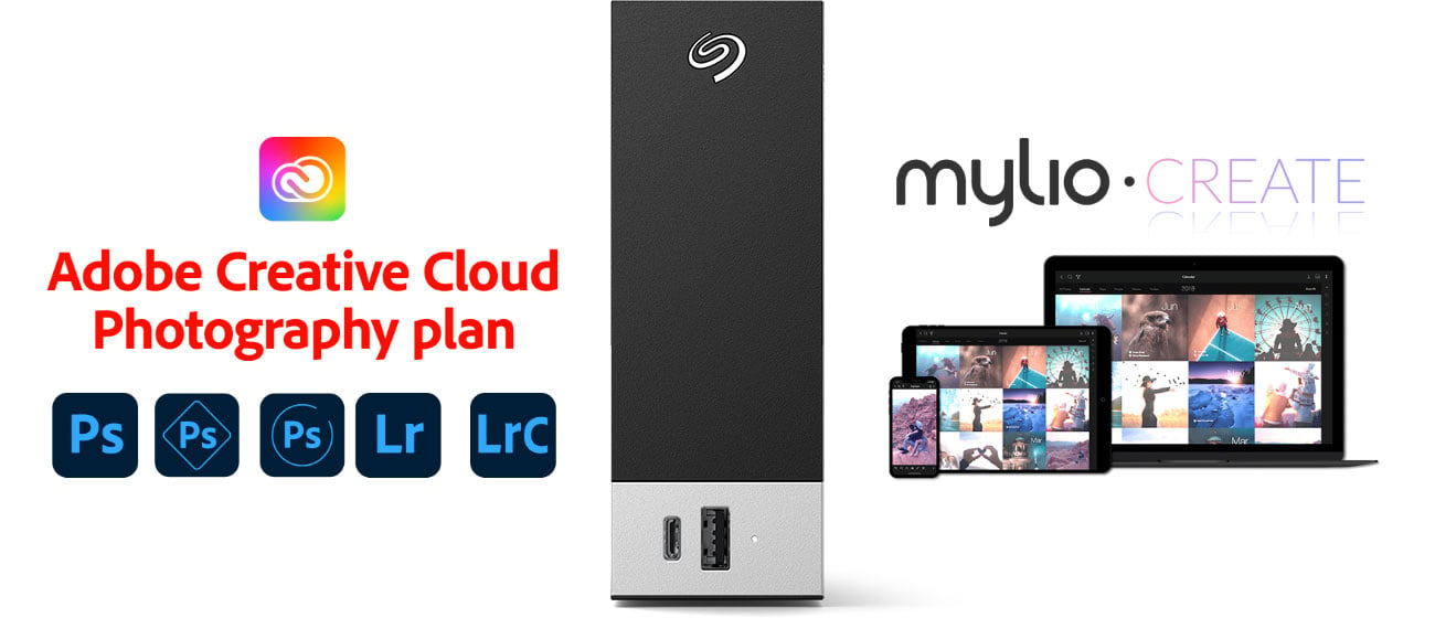 Seagate One Touch Hub – Mylio Create, Adobe Creative Cloud Photography