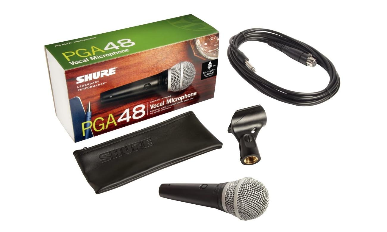 Микрофон Shure PGA48 с кабелем XLR-QTR