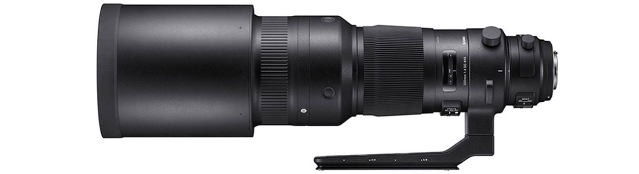 Sigma 500mm f/4 S DG OS HSM Объективы Nikon с фиксированным фокусным расстоянием, вид сбоку