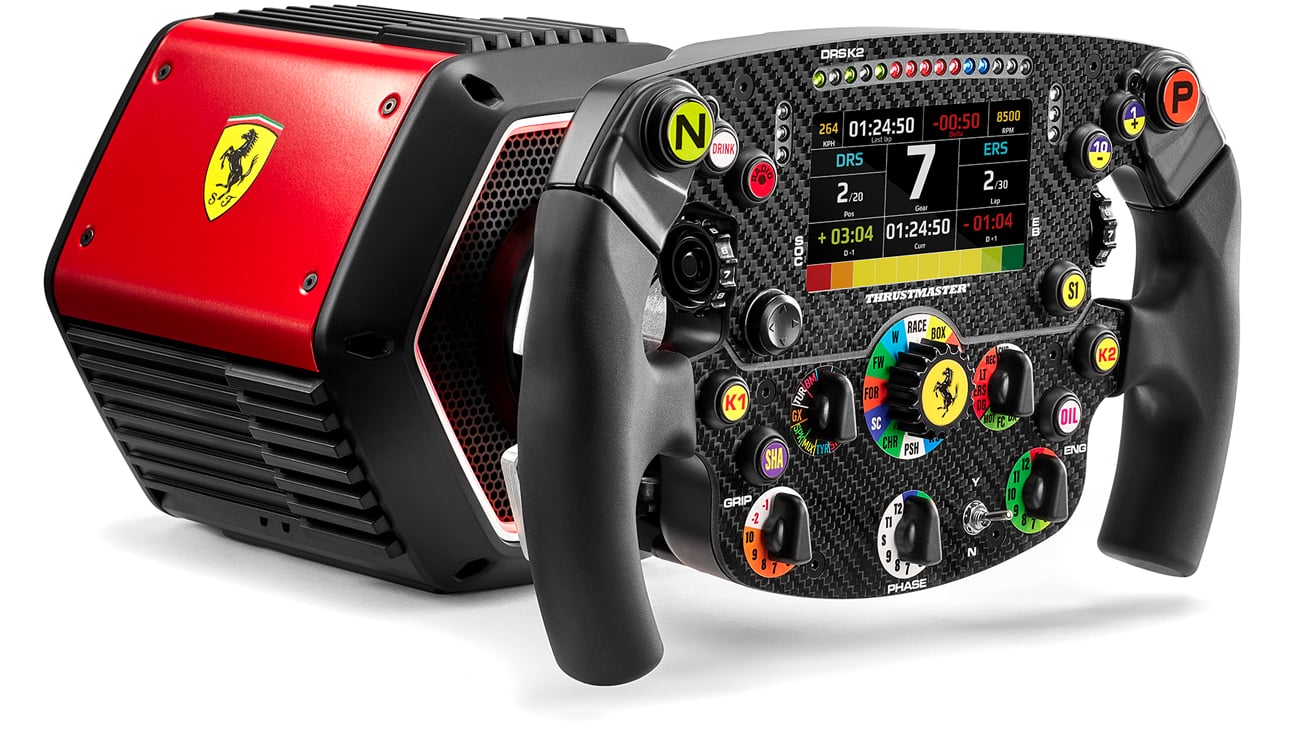 Набір симулятора Thrustmaster T818 Ferrari SF1000 - вид спереду під кутом