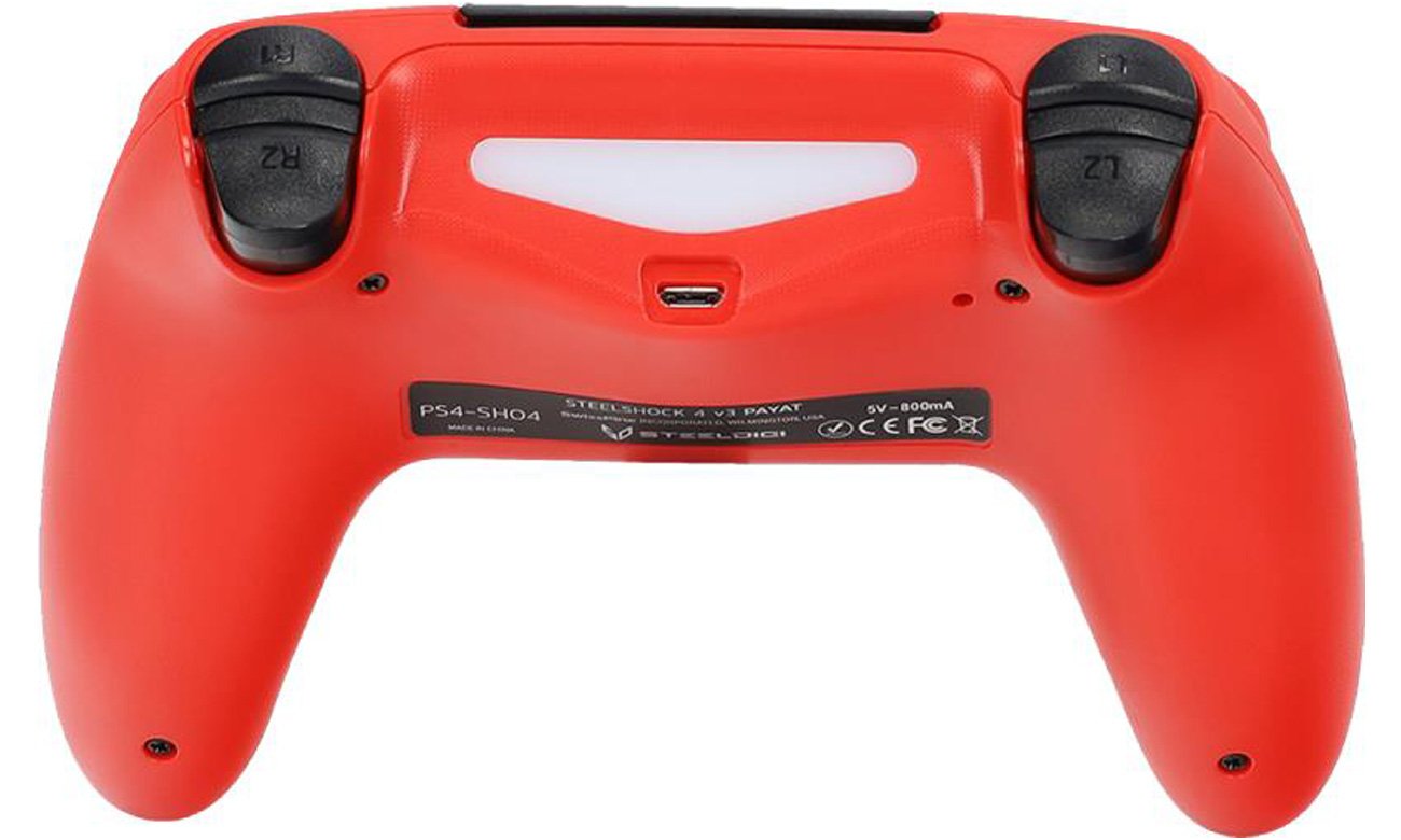 SteelDigi STEELSHOCK v3 Payat PS4 Controller Red – вид снизу под углом