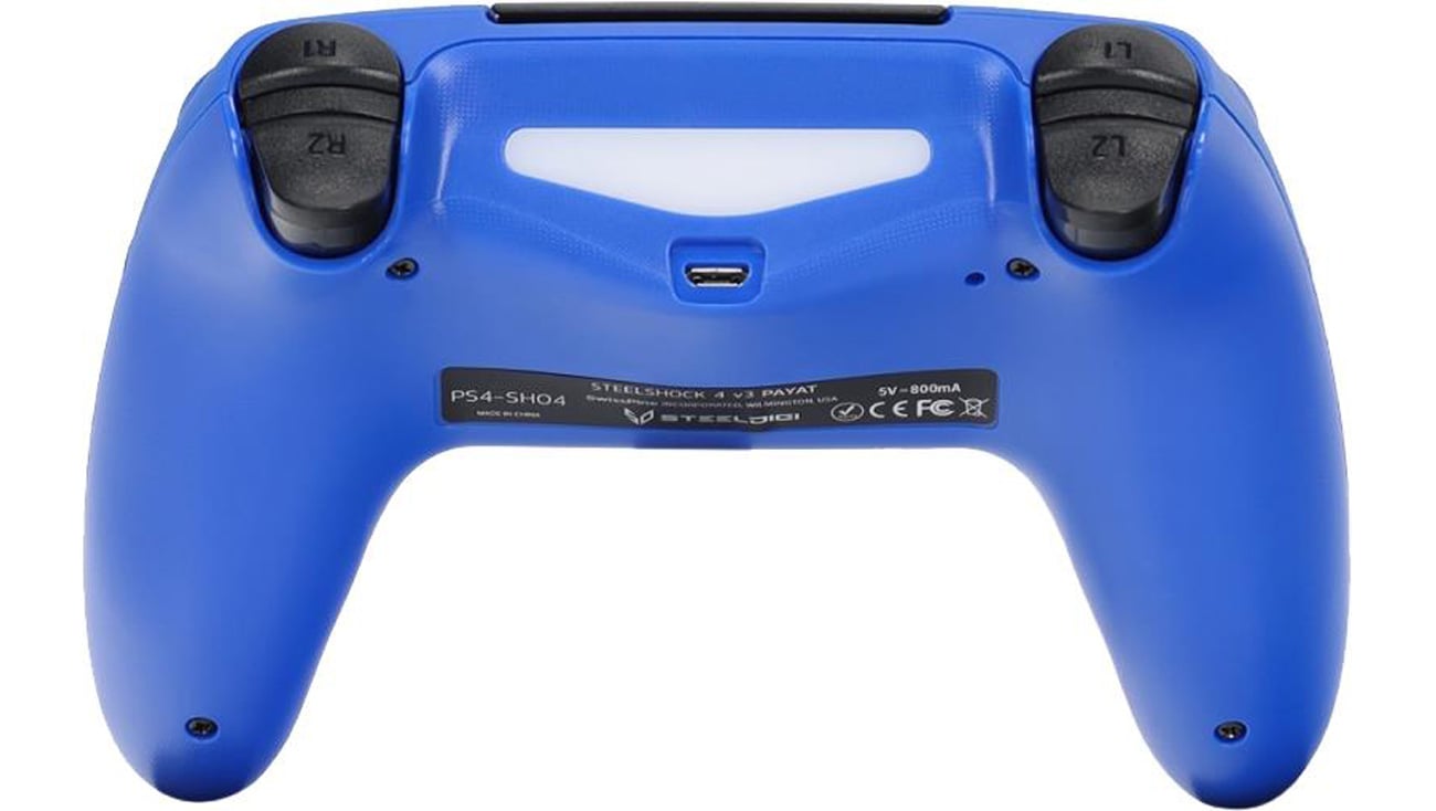 SteelDigi STEELSHOCK v3 Payat PS4 Controller Blue – вид снизу под углом