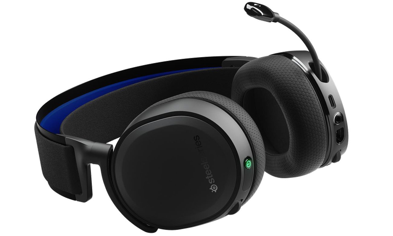 Бездротова гарнітура SteelSeries Arctis 7P+ чорна - мікрофон із шумопоглинанням ClearCast