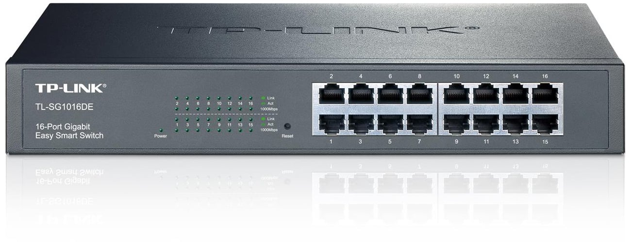 Коммутатор TP-Link 16p TL-SG1016DE Rack Расширенный функционал