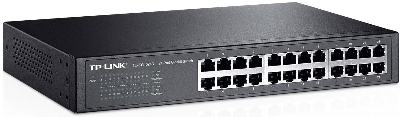 Коммутатор TP-Link 24p TL-SF1024D Rack 13 Простое управление