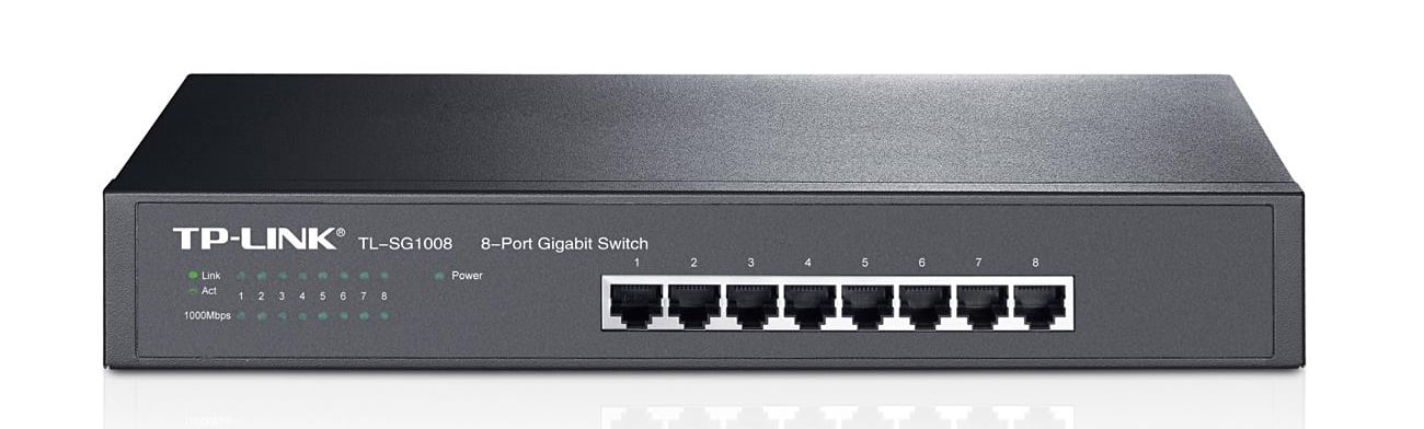 TP-Link 8p TL-SG1008 Стойка 13 спереди