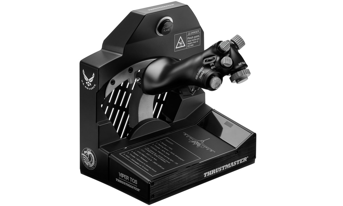 Металевий дросельний блок Thrustmaster Viper TQS Mission Pack - кутовий вид спереду