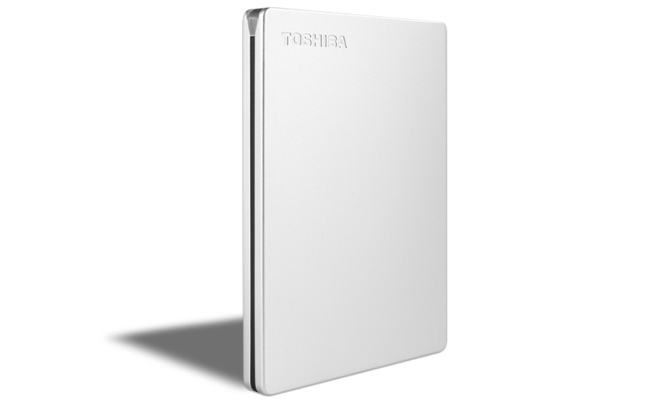 Портативный жесткий диск Toshiba Canvio Slim емкостью 1 ТВ, серебристый