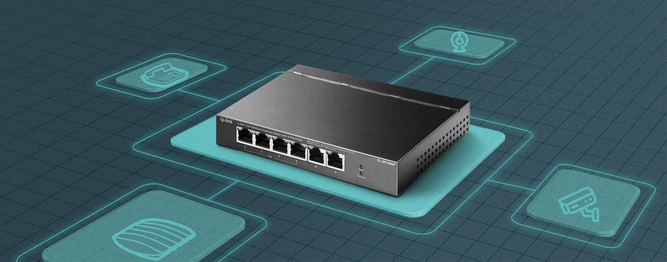 Комутатор PoE TP-Link TL-SF1006P