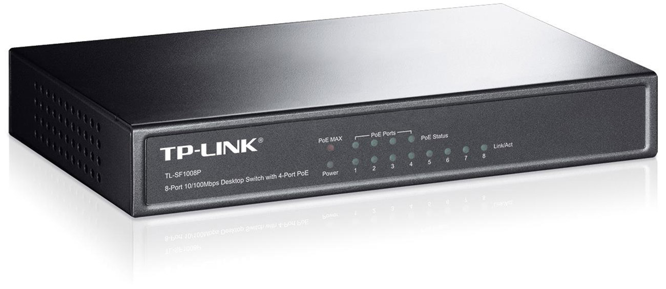 Коммутатор TP-Link 8p TL-SF1008P, прост в использовании