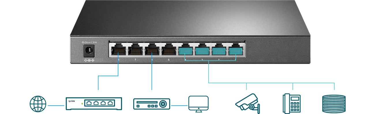 Блок живлення TP-Link TL-SG2008P PoE