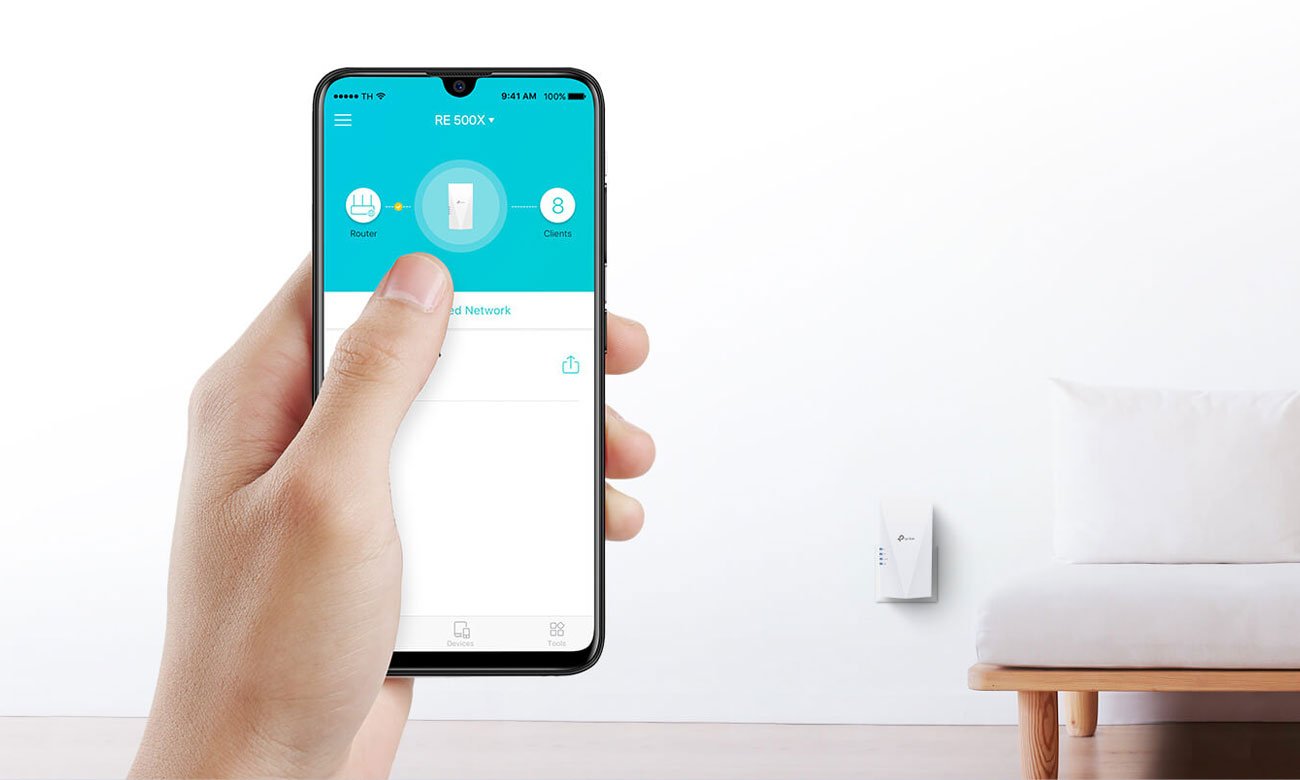 Универсальный беспроводной повторитель TP-Link RE500X - приложение TP-Link Tether