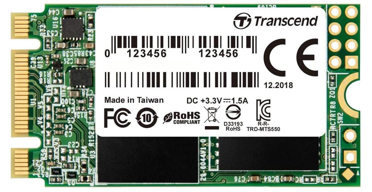 M.2 Transcend 430S SATA SSD - вид спереду