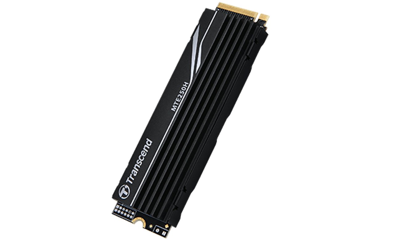 Твердотельный накопитель Transcend 250H PCIe Gen4 NVMe M.2 – угловой вид спереди