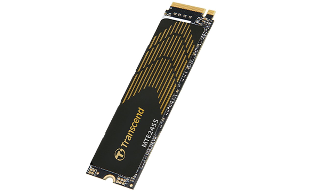 Transcend 245S PCIe Gen4 NVMe M.2 SSD – кутовий вид спереду