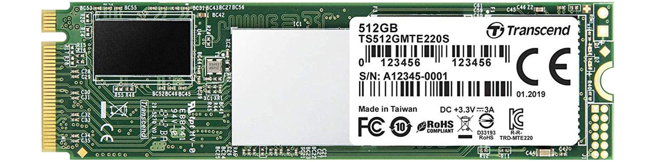 Transcend SSD 512GB M.2 PCIe x4 220S TS512GMTE220S