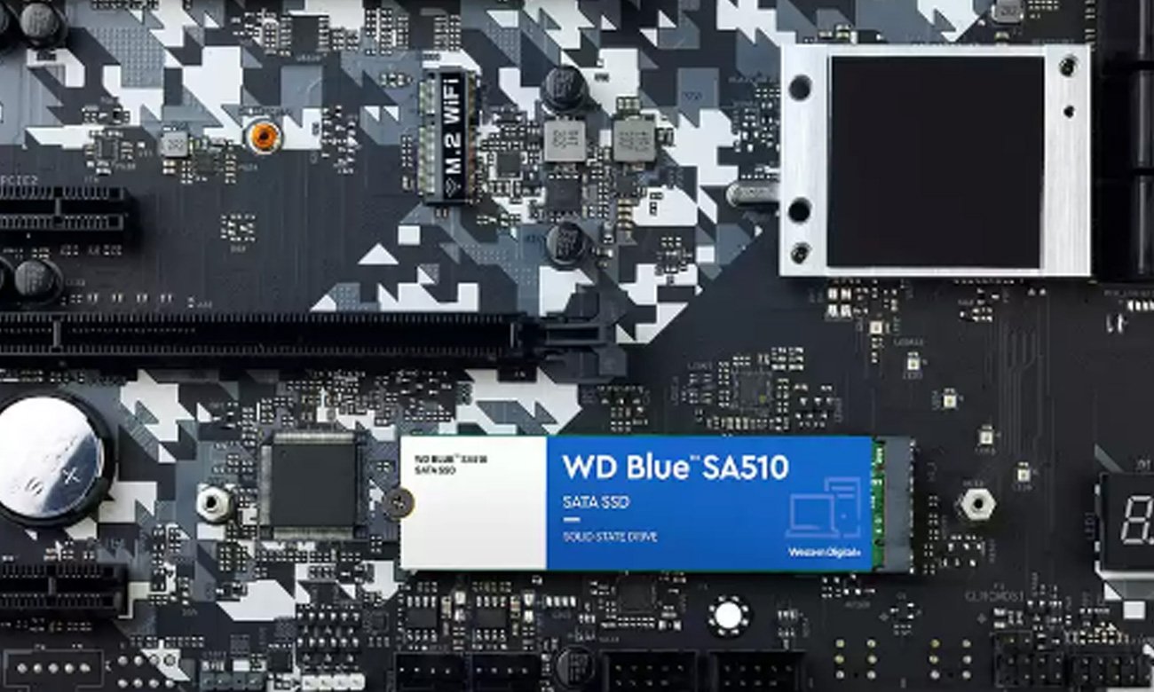 M.2 WD Blue SA510 SSD установлен в компьютер