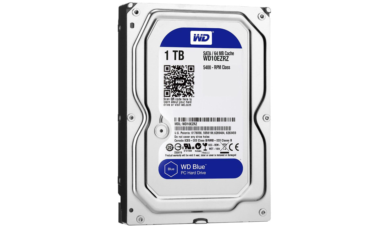 WD 1TB 5400 об/мин 64 МБ СИНИЙ