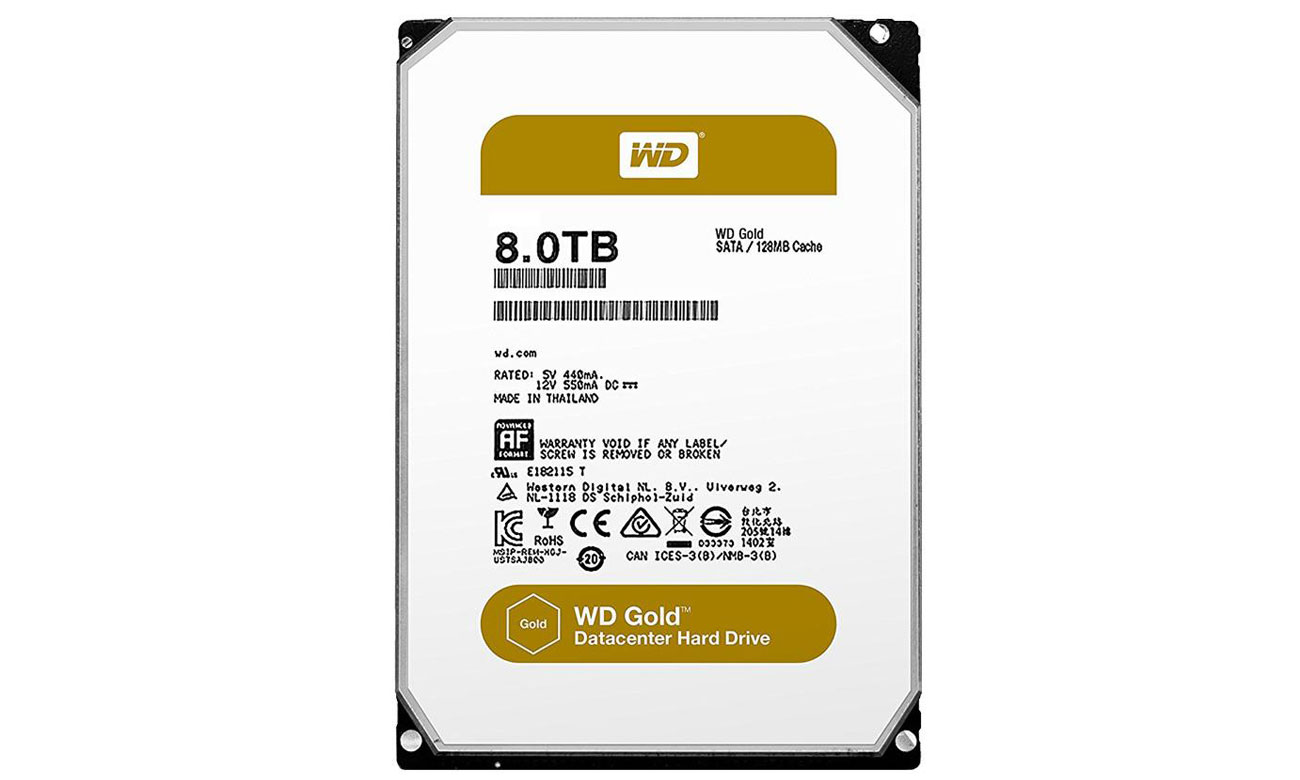 WD 8TB 7200 об/мин 256MB GOLD