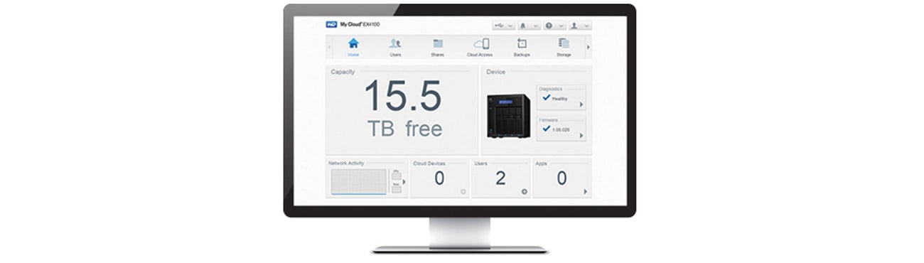 Мережевий диск/масив WD My Cloud EX4100 - інтуїтивно зрозумілий інтерфейс
