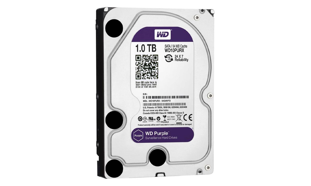 WD 1TB IntelliPower 64MB PURPLE идеальные диски для мониторинга, емкость 6Tb