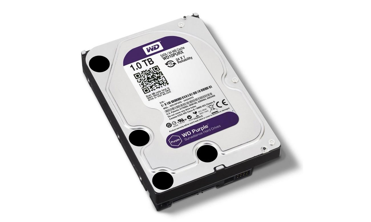 WD 1TB IntelliPower 64MB PURPLE Технология intelliseek с пониженным энергопотреблением