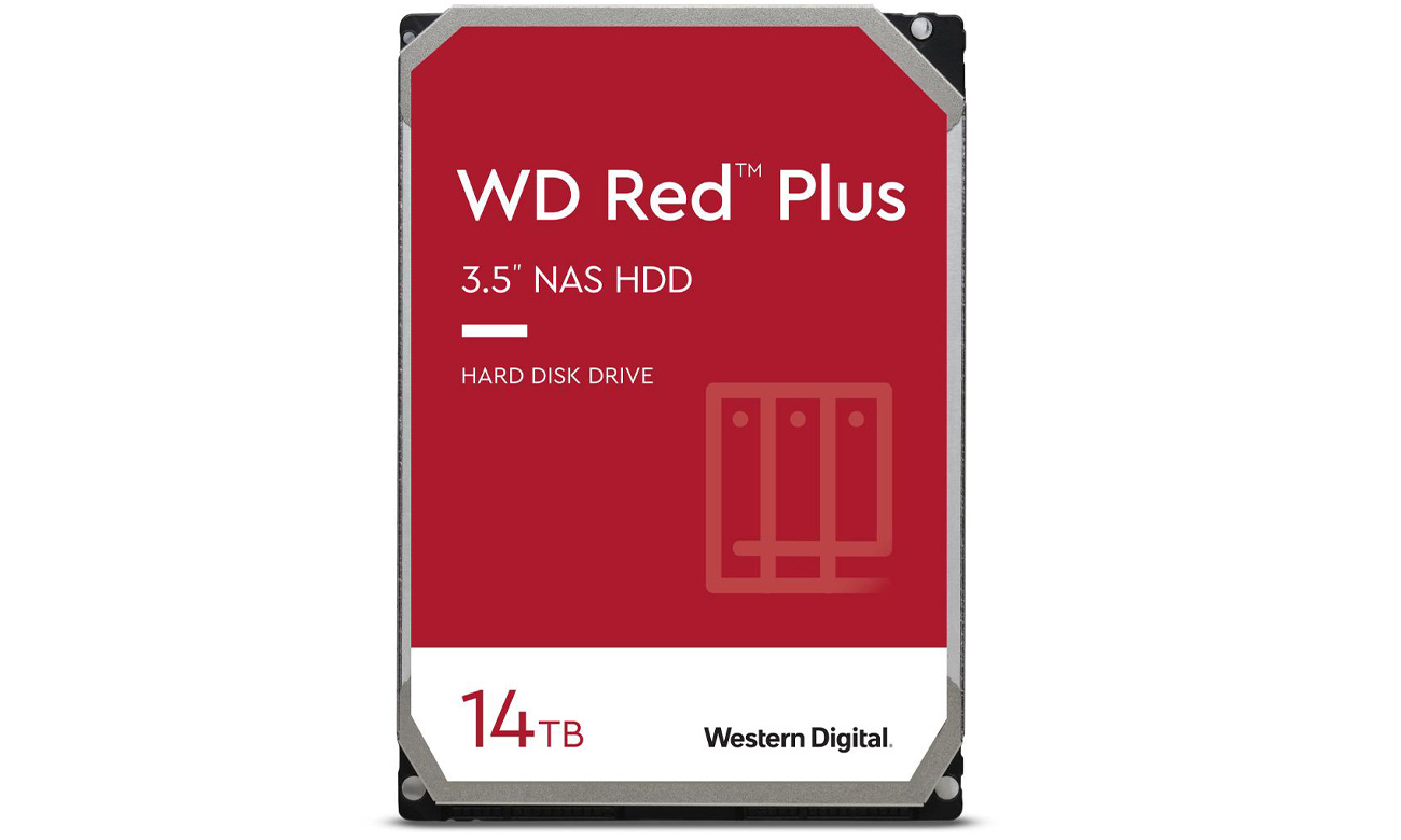 3,5-дюймовый жесткий диск WD Red Plus NAS 14 ТБ – вид спереди