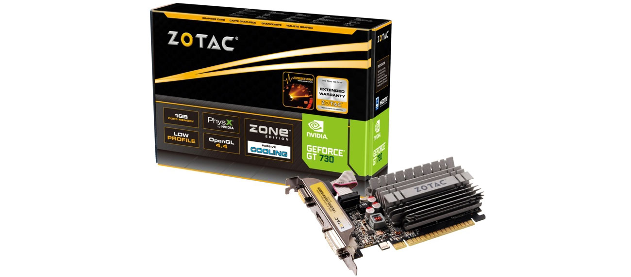 Видеокарта NVIDIA Zotac GeForce GT 730 ZONE Edition Low Profile 2GB DDR3 ZT-71113-20L