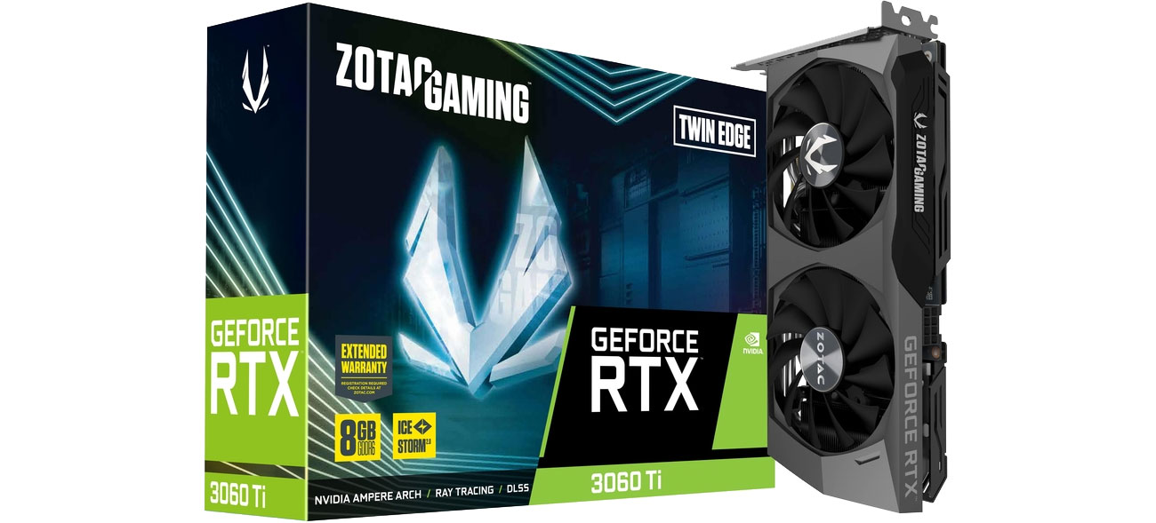 Zotac GeForce RTX 3060 Ti Gaming Twin Edge LHR 8 ГБ GDDR6 ZT-A30610E-10MLHR