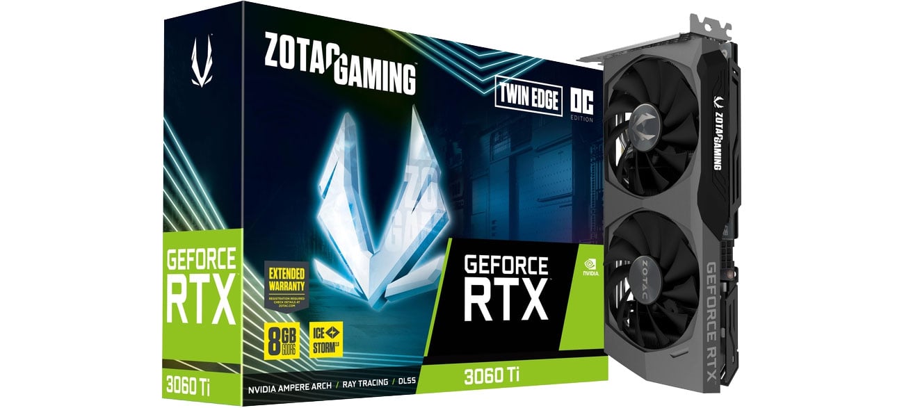 Zotac GeForce RTX 3060 Ti Gaming Twin Edge OC LHR 8 ГБ GDDR6 ZT-A30610H-10MLHR