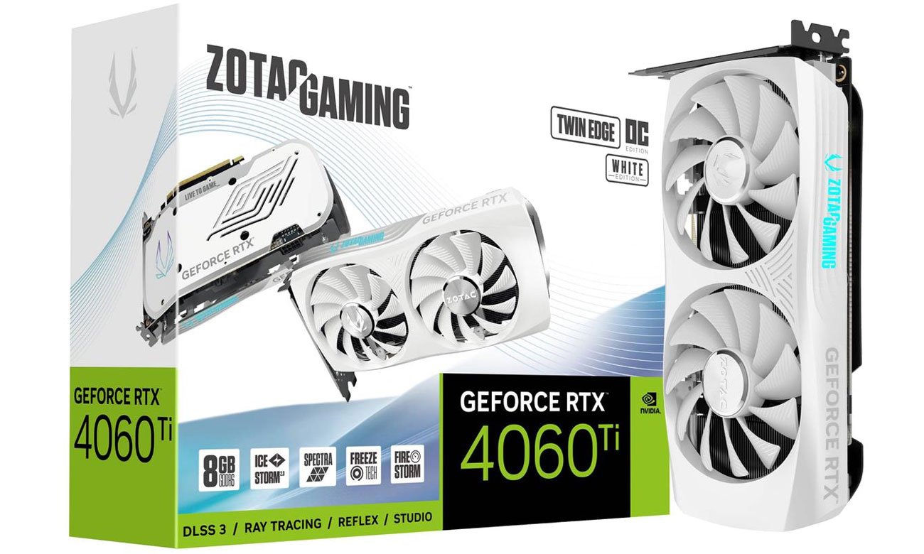 Zotac GeForce RTX 4060 Ti Gaming Twin Edge OC White Edition 8 ГБ GDDR6