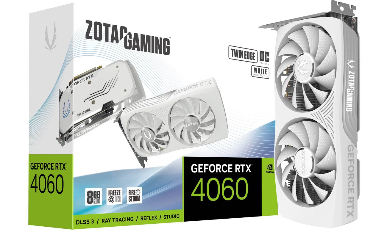 Zotac GeForce RTX 4060 Twin Edge OC White Edition 8 ГБ GDDR6